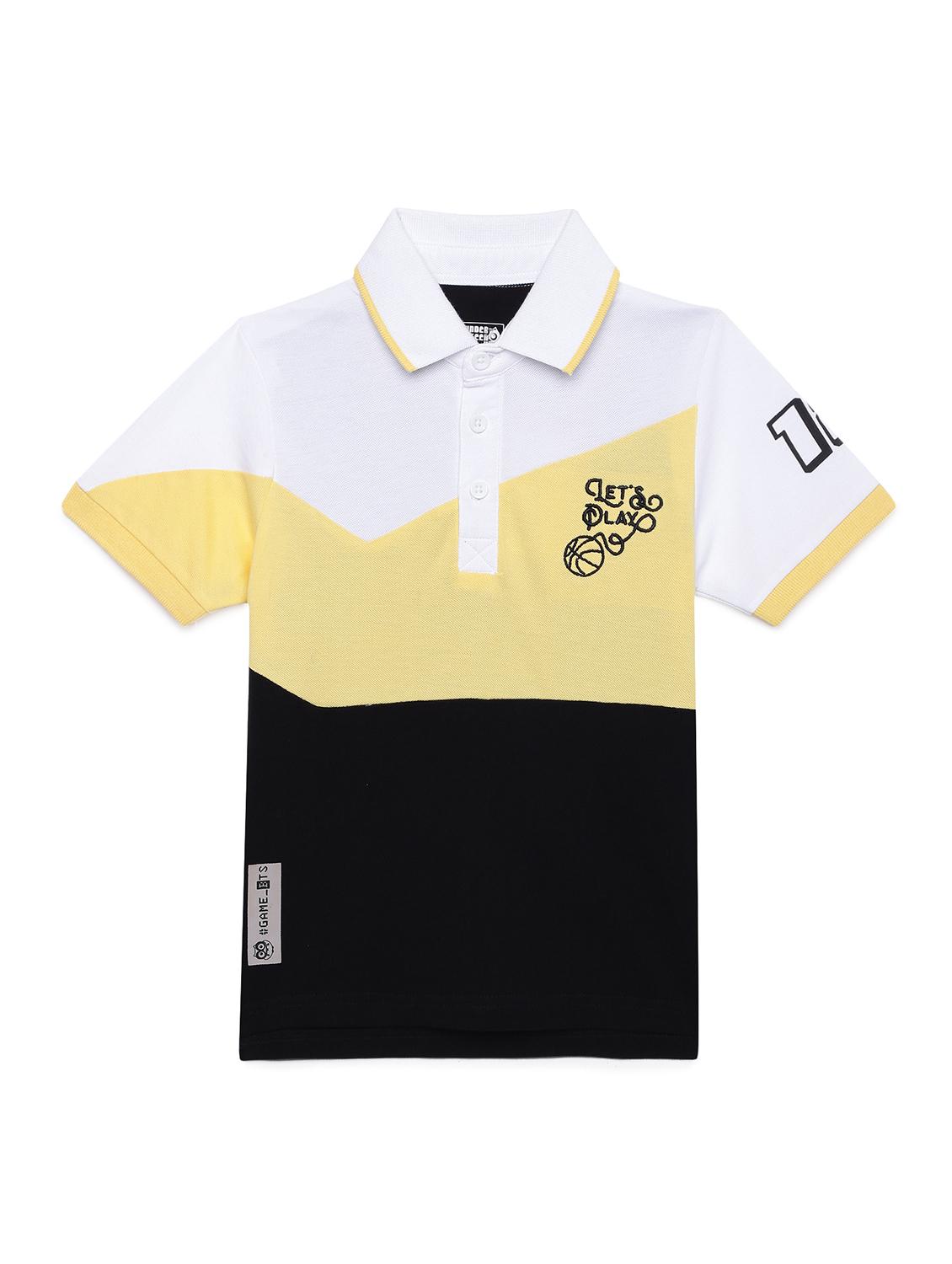 polo neck color block t-shirt - 17979292 - Zoom Image - 1