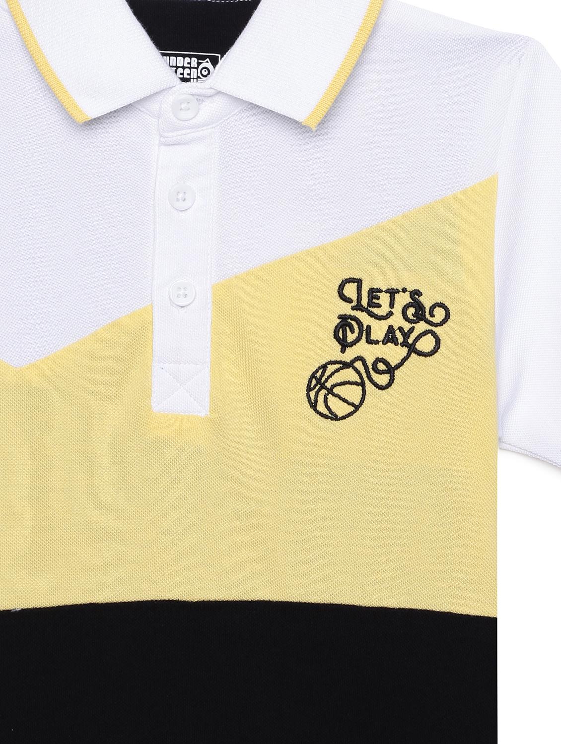 polo neck color block t-shirt - 17979292 - Zoom Image - 3