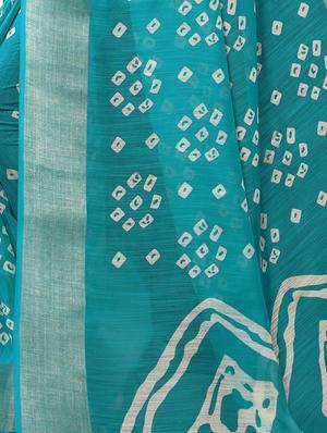 bandhani printed saree with blouse - 17980037 - Standard Image - 2
