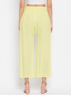 yellow solid palazzo - 17980655 - Standard Image - 3