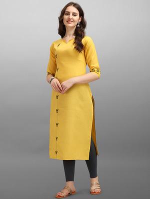 embroidered straight kurta - 17980730 - Standard Image - 2