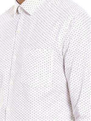 white printed formal shirt - 17982237 - Standard Image - 6
