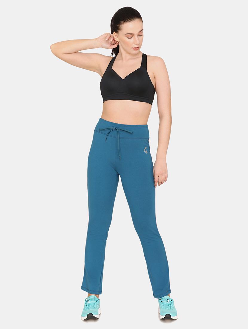 blue solid track pant - 17982318 - Zoom Image - 4