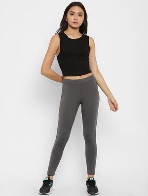 mid rise solid track pants - 17982510 - Standard Image - 4