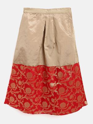 red printed lehnga choli - 17982718 - Standard Image - 3