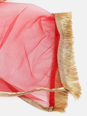 red printed lehnga choli - 17982718 - Standard Image - 6