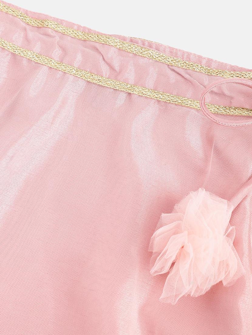 pink net lehnga choli - 17982720 - Zoom Image - 4