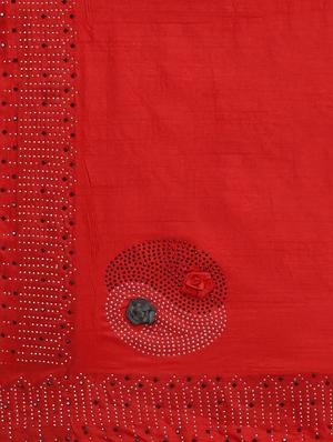 embellished bordered saree with blouse - 17983098 - Standard Image - 4