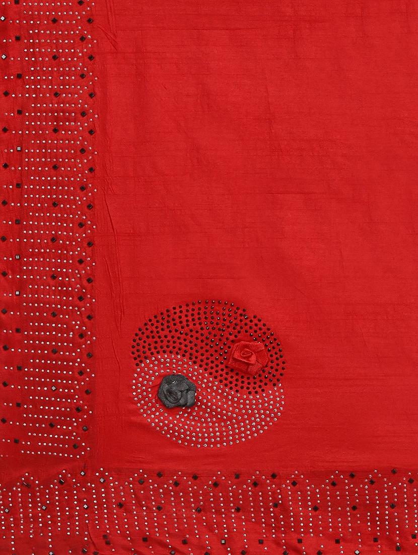 embellished bordered saree with blouse - 17983098 - Zoom Image - 4
