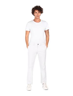 grey solid flat front casual trouser - 17983425 - Standard Image - 5