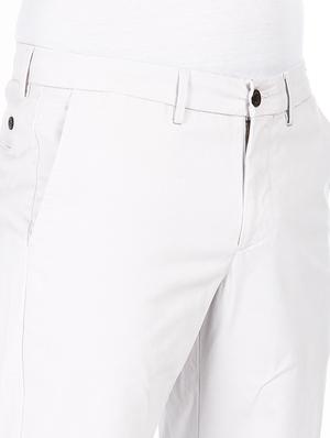 grey solid flat front casual trouser - 17983425 - Standard Image - 6