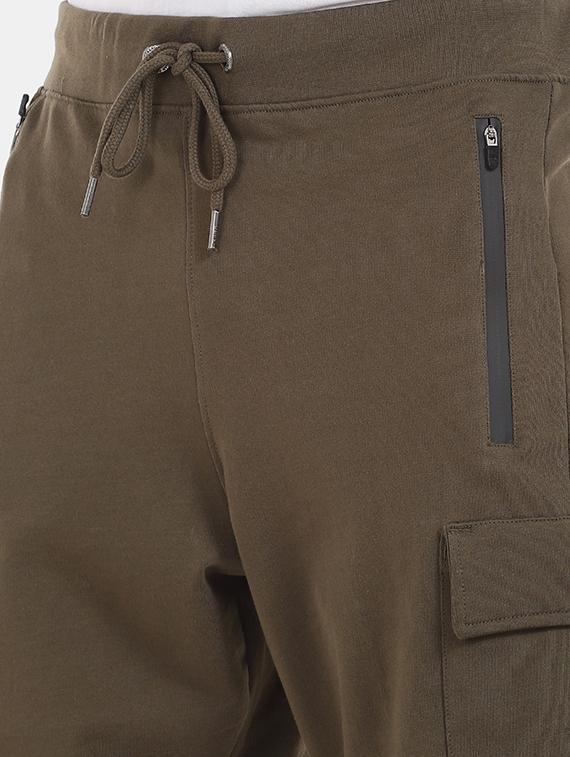 green solid bermuda shorts with drawstring - 17983505 - Zoom Image - 5