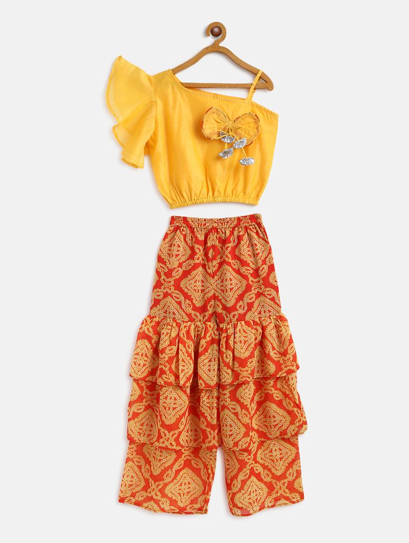 yellow printed regular suit set - 17983614 - Zoom Image - 2