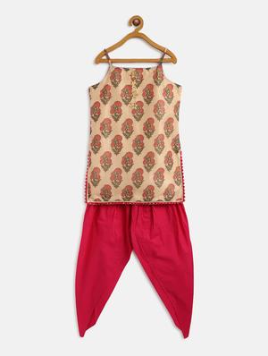 beige printed regular suit set - 17983615 - Standard Image - 2