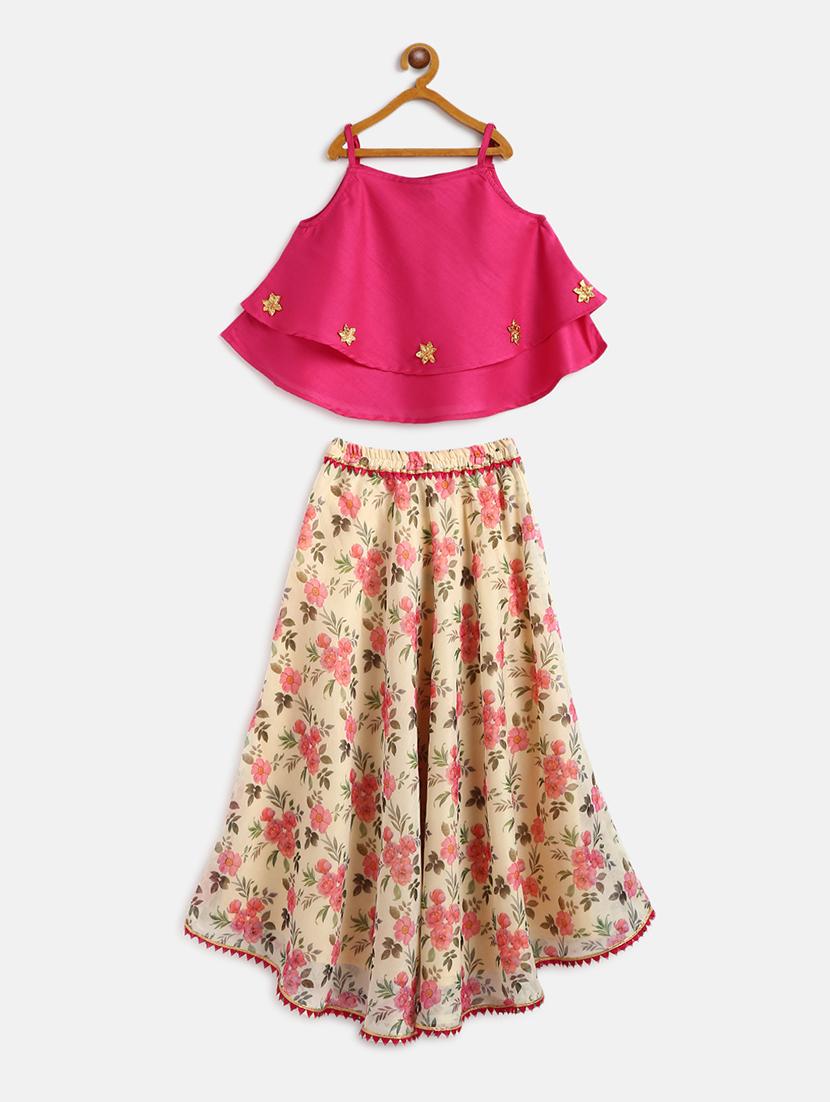 pink printed lehnga choli - 17983616 - Zoom Image - 2