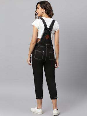 pocket patch solid dungaree jumpsuit - 17984057 - Standard Image - 4