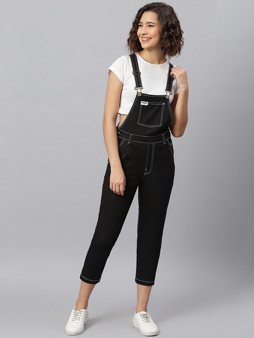 pocket patch solid dungaree jumpsuit - 17984057 - Zoom Image - 1
