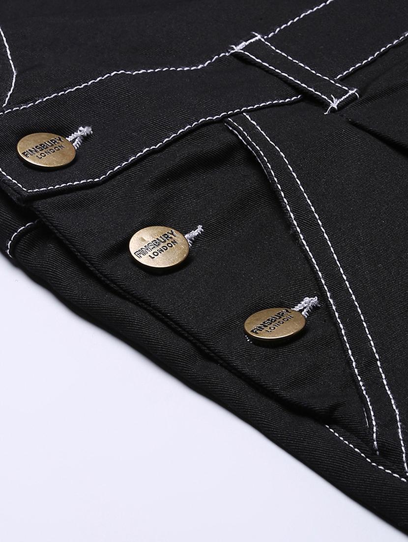 pocket patch solid dungaree jumpsuit - 17984057 - Zoom Image - 5