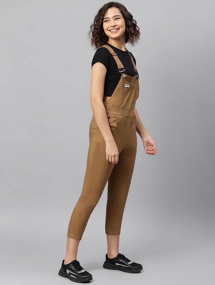 pocket patch solid dungaree jumpsuit - 17984060 - Zoom Image - 3