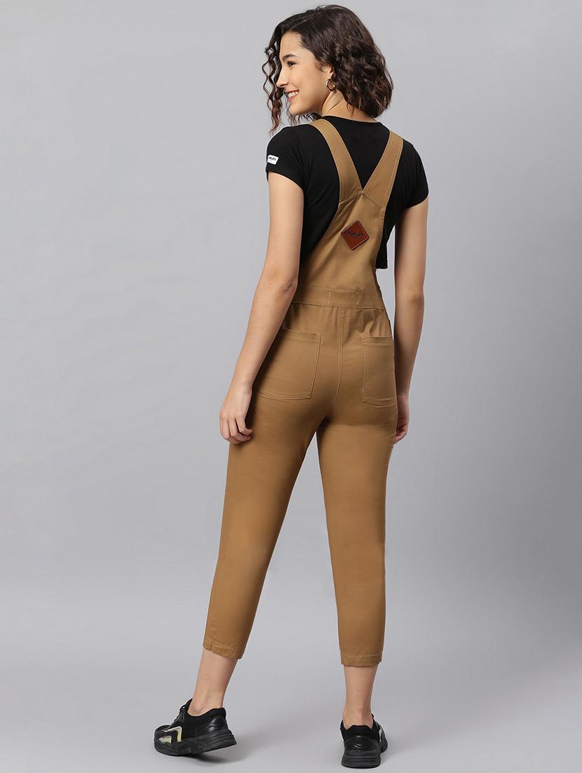 pocket patch solid dungaree jumpsuit - 17984060 - Zoom Image - 4
