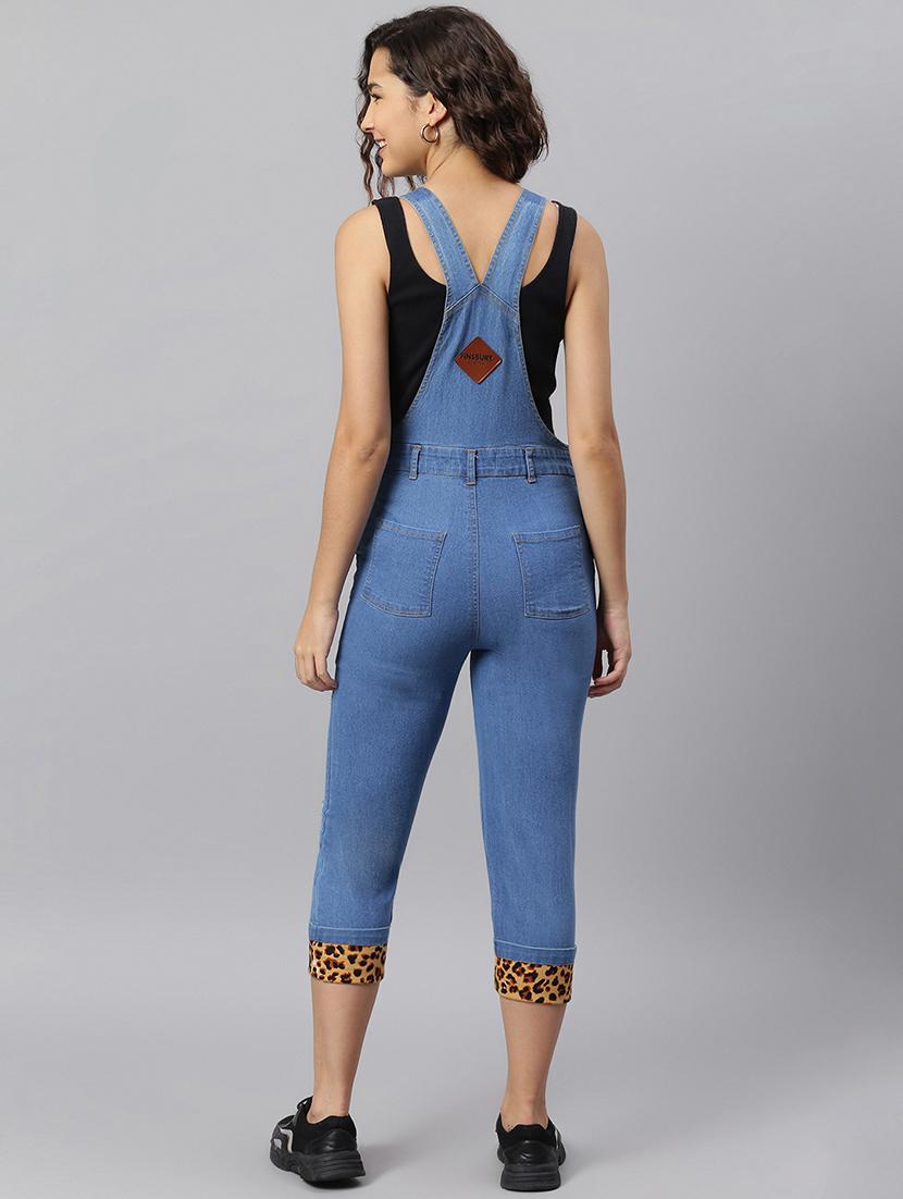 pocket patch solid dungaree jumpsuit - 17984065 - Zoom Image - 4