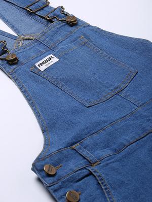 pocket patch solid dungaree jumpsuit - 17984069 - Standard Image - 6