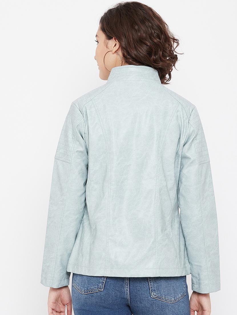 mandarin neck bomber/biker jacket - 17984120 - Zoom Image - 4