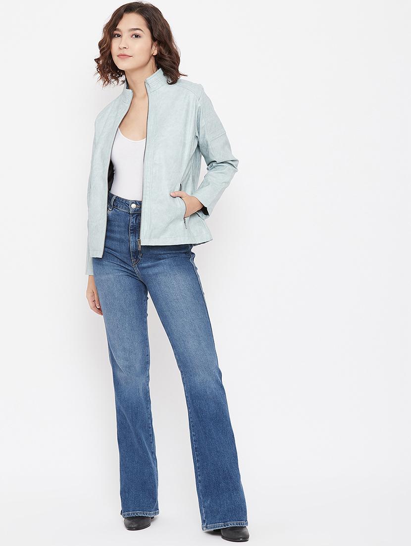mandarin neck bomber/biker jacket - 17984120 - Zoom Image - 5