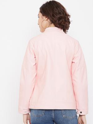mandarin neck bomber/biker jacket - 17984121 - Standard Image - 4