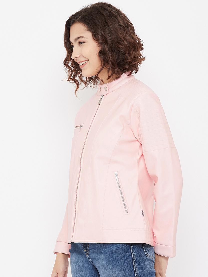 mandarin neck bomber/biker jacket - 17984121 - Zoom Image - 2