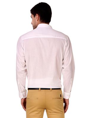 white solid casual shirt - 17985529 - Standard Image - 4