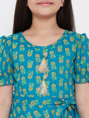 blue printed frock - 17985815 - Standard Image - 4