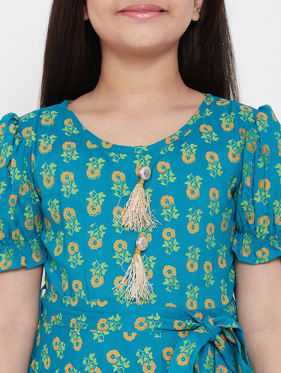 blue printed frock - 17985815 - Zoom Image - 4