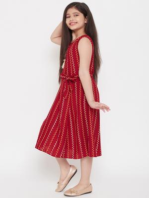 red printed frock - 17985825 - Standard Image - 2