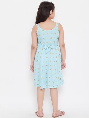 blue printed frock - 17985829 - Standard Image - 3