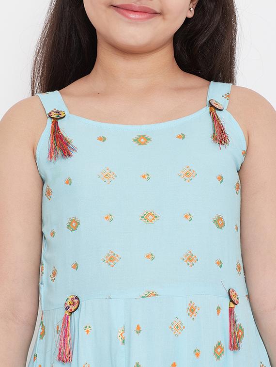 blue printed frock - 17985829 - Zoom Image - 4