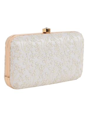 white cotton box clutch - 17986606 - Standard Image - 5