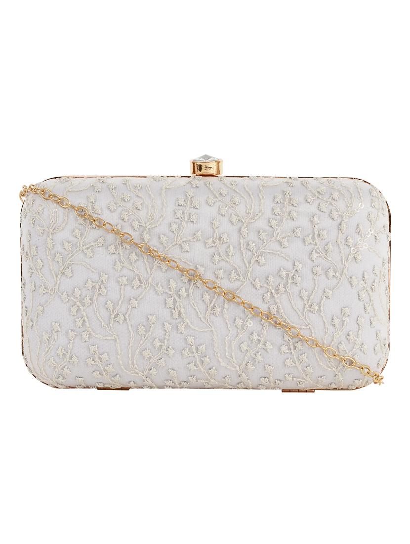 white cotton box clutch - 17986606 - Zoom Image - 1