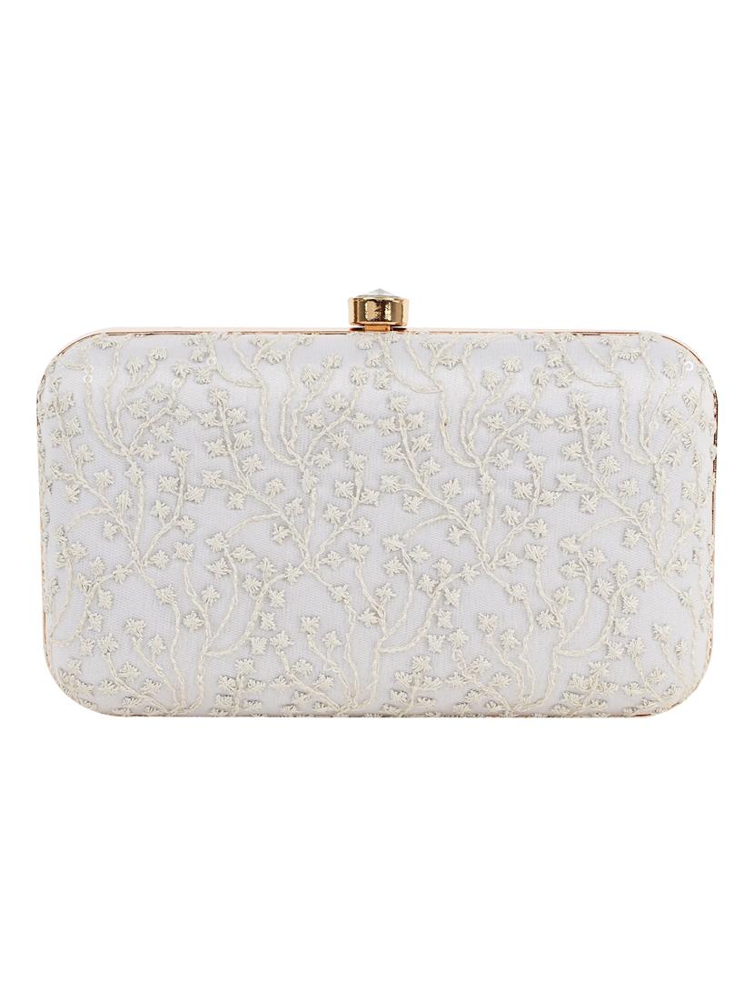 white cotton box clutch - 17986606 - Zoom Image - 2