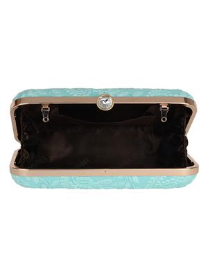 blue cotton box clutch - 17986610 - Standard Image - 3