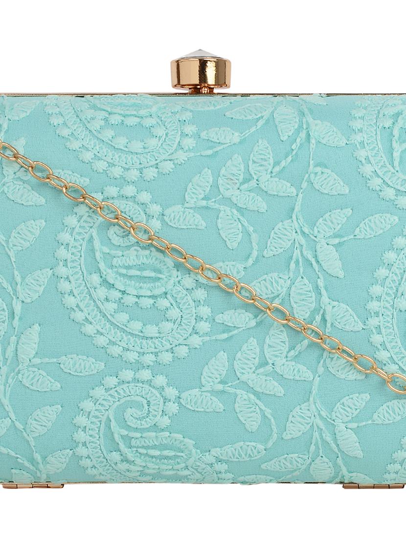 blue cotton box clutch - 17986610 - Zoom Image - 4