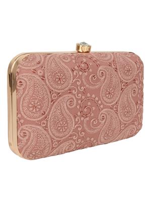 pink cotton box clutch - 17986612 - Standard Image - 5