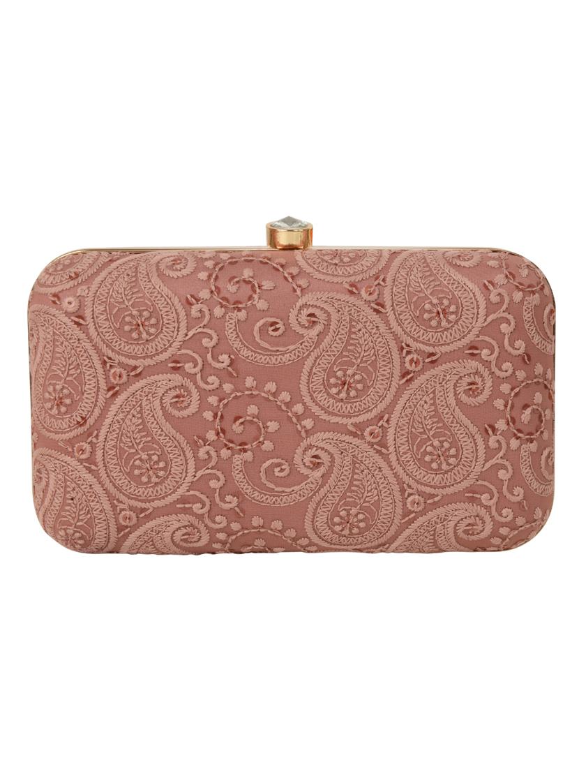 pink cotton box clutch - 17986612 - Zoom Image - 2