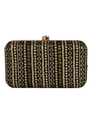 black cotton box clutch - 17986613 - Standard Image - 2