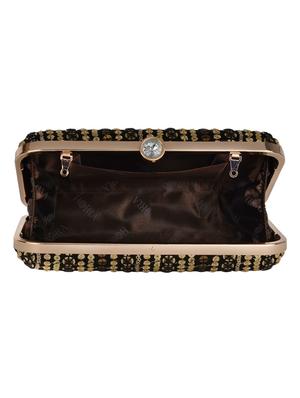 black cotton box clutch - 17986613 - Standard Image - 3