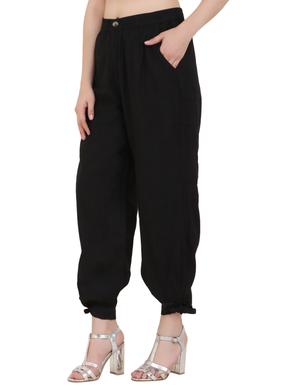 stylish black trousers in black with - 17986882 - Standard Image - 2