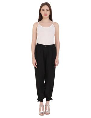 stylish black trousers in black with - 17986882 - Standard Image - 3