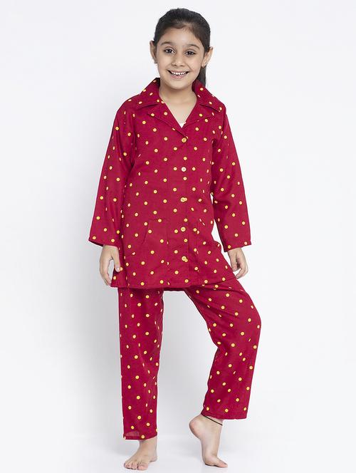 red printed nightwear pajama set - 17987168 - Standard Image - 1