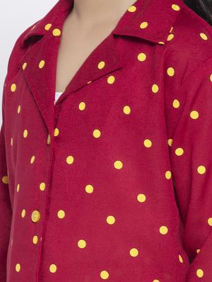 red printed nightwear pajama set - 17987168 - Standard Image - 4
