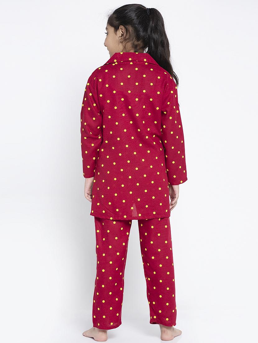red printed nightwear pajama set - 17987168 - Zoom Image - 3